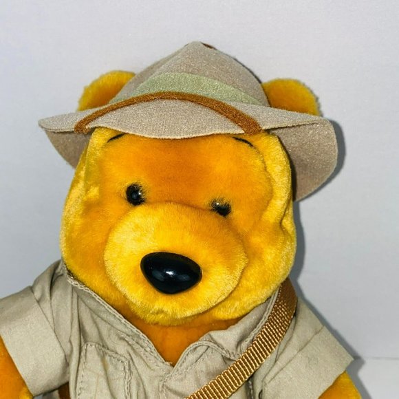WDW Walt Disney World Winnie Character Plush Safari Hiking Explorer Pooh Bear - Picture 2 of 9
